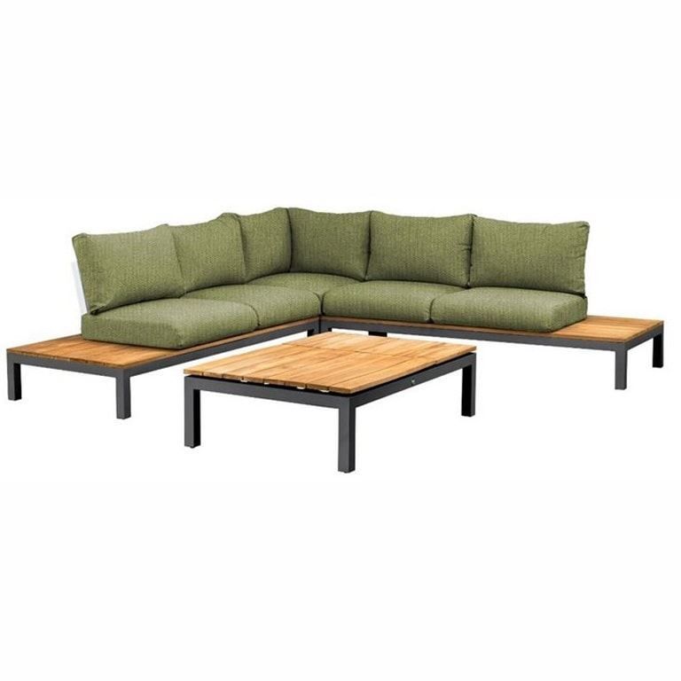SUNS Loungeset Memphis Forest Green Mixed Weave 4-Delig